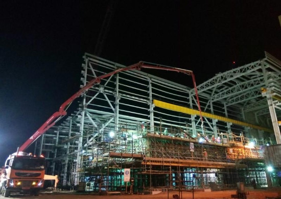 阿曼益貝利項目2號汽輪機基礎澆筑工作順利完成